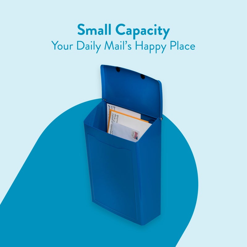 Architectural Mailboxes 2681BE Marina Wall Mount Mailbox, C1, Blue - Image 3